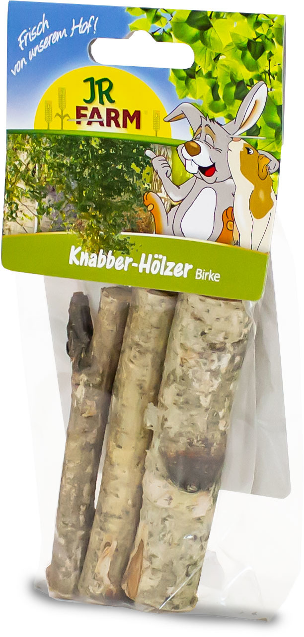Sparpaket 2 x 40 g JR Farm Knabber-Hölzer Birke Nager Snack
