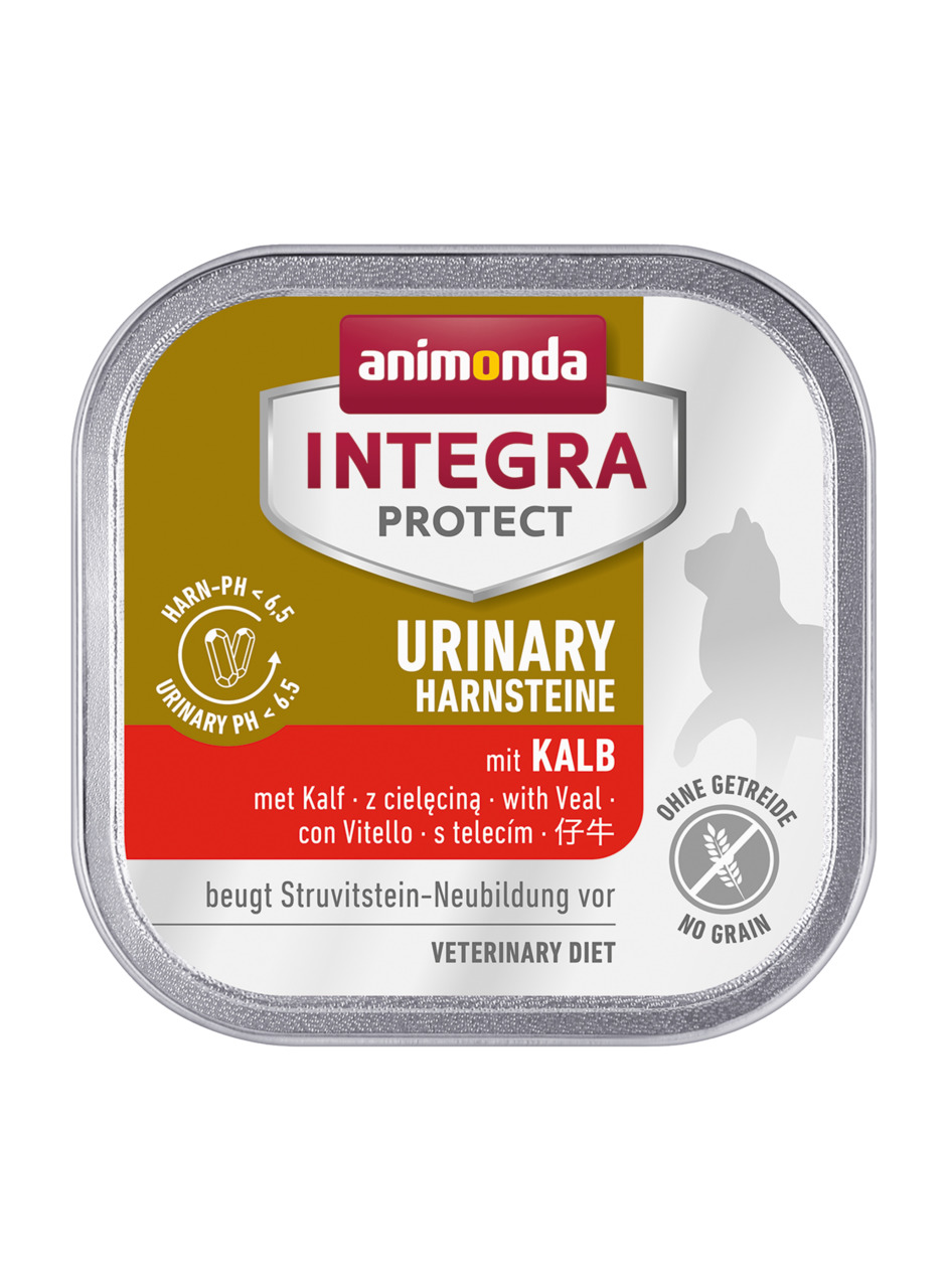 Animonda Integra Protect Urinary, Nassfutter f. Katzen, Kalb, getreidefrei, gegen Struvitsteine, 100 g.