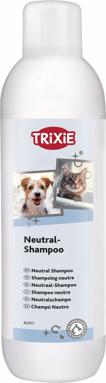 TRIXIE Neutral-Shampoo für Hunde und Katzen, geruchsneutral, mild, geeignet für empfindliche Haut, 250 ml.
