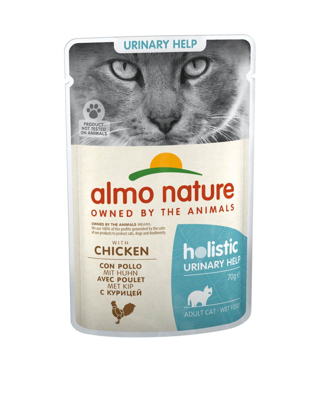 Sparpaket 30 x 70 g Almo Nature Urinary Help mit Huhn Katzen Nassfutter