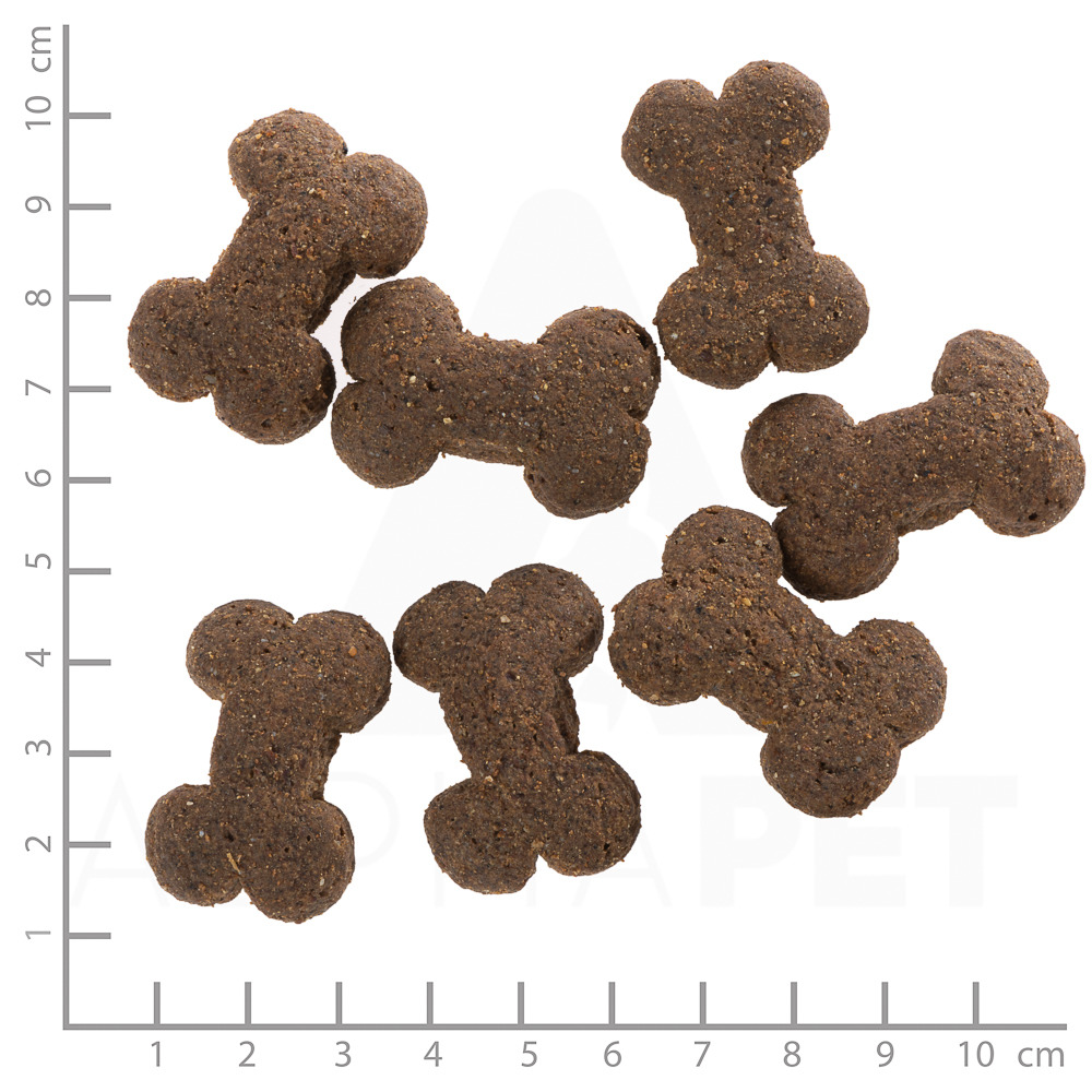 Wolfsblut Cracker Snacks, Hundesnacks in Knochenform, natürl. Zutaten, ca. 4 cm groß, dunkelbraun, für Hunde.