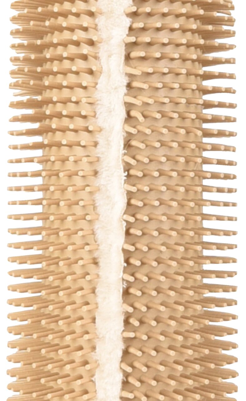 Flamingo Katzenspielzeug "Cat Scratcher Massage", beige-braun, für Katzen, mit Massageborsten & Plüsch, fördert Krallenpflege, robust.