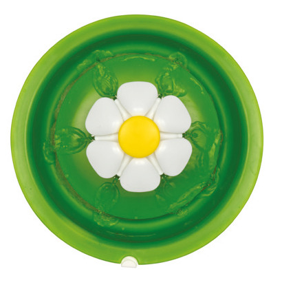 Catit Grüner Katzentrinkbrunnen, Blume, für Katzen jeden Alters, fördert Hydration, 3L, fließendes Wasser, gesund.