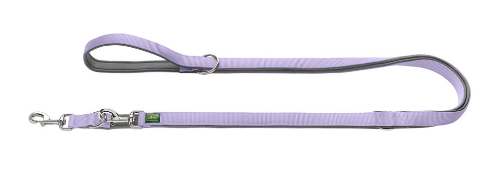 HUNTER Verstellbare Führleine Neopren 25/200 lavendel/grau