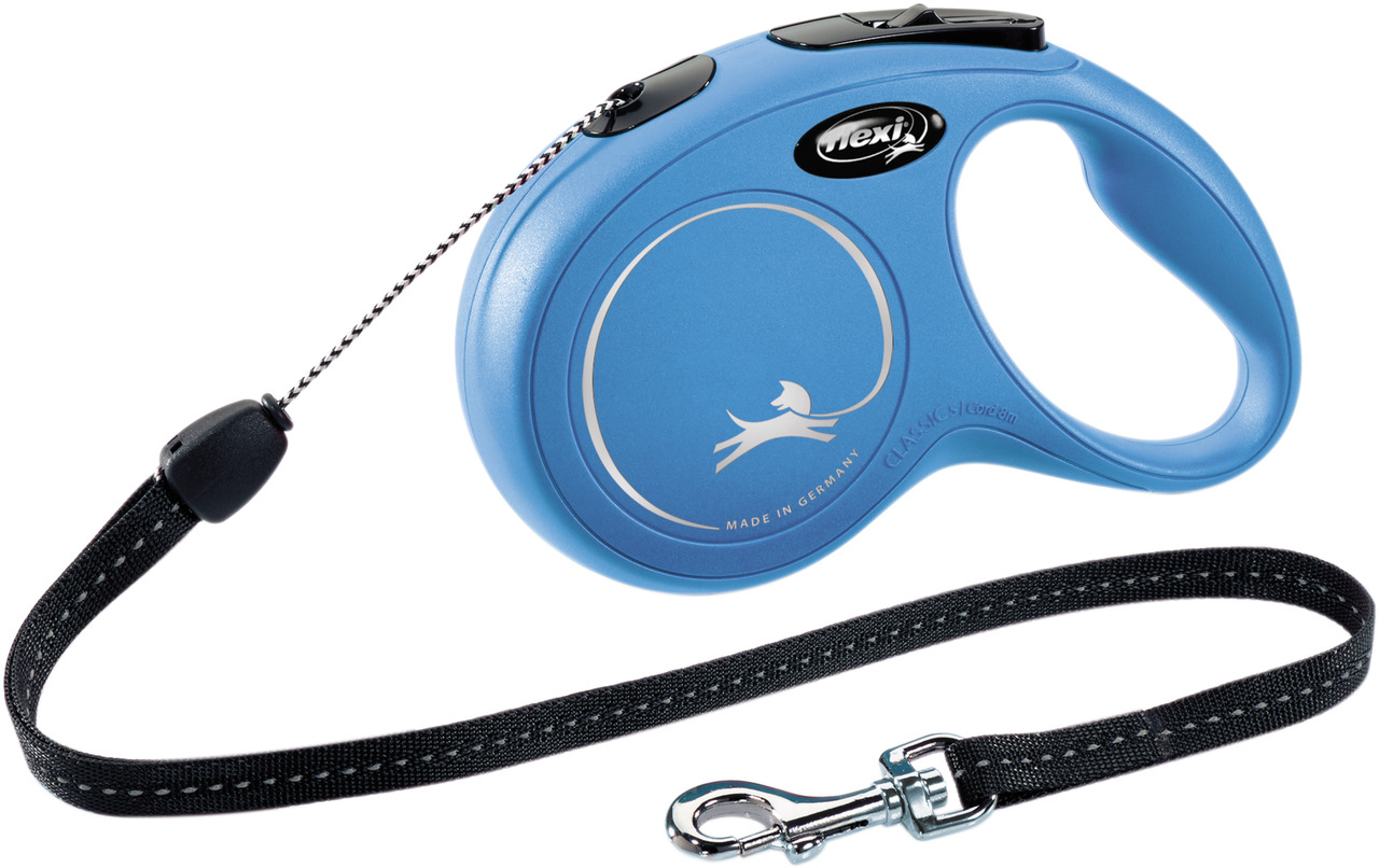 Flexi New Classic Seil Hunde Leine S 8 m blau