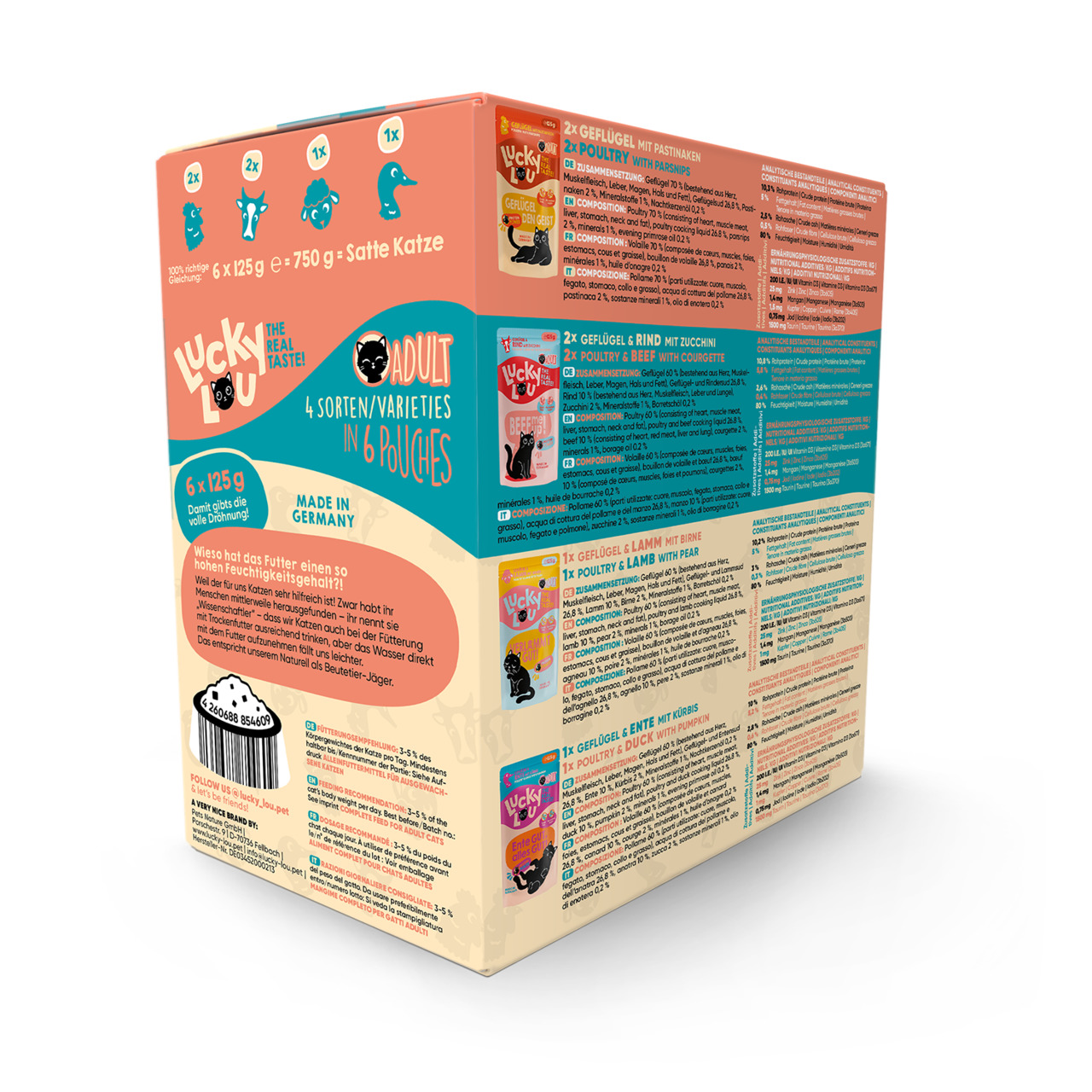 Lucky Lou Adult Tasty-Mix 6x125 g