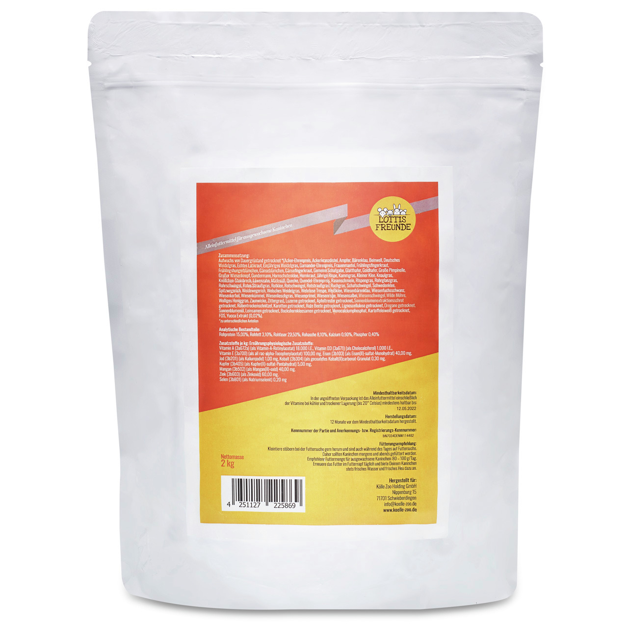 Lottis Freunde Hundefutter, 2 kg: Für gesundheitsbewusste Hundehalter, mit natürlichen Zutaten & ausgewogenen Nährstoffen.