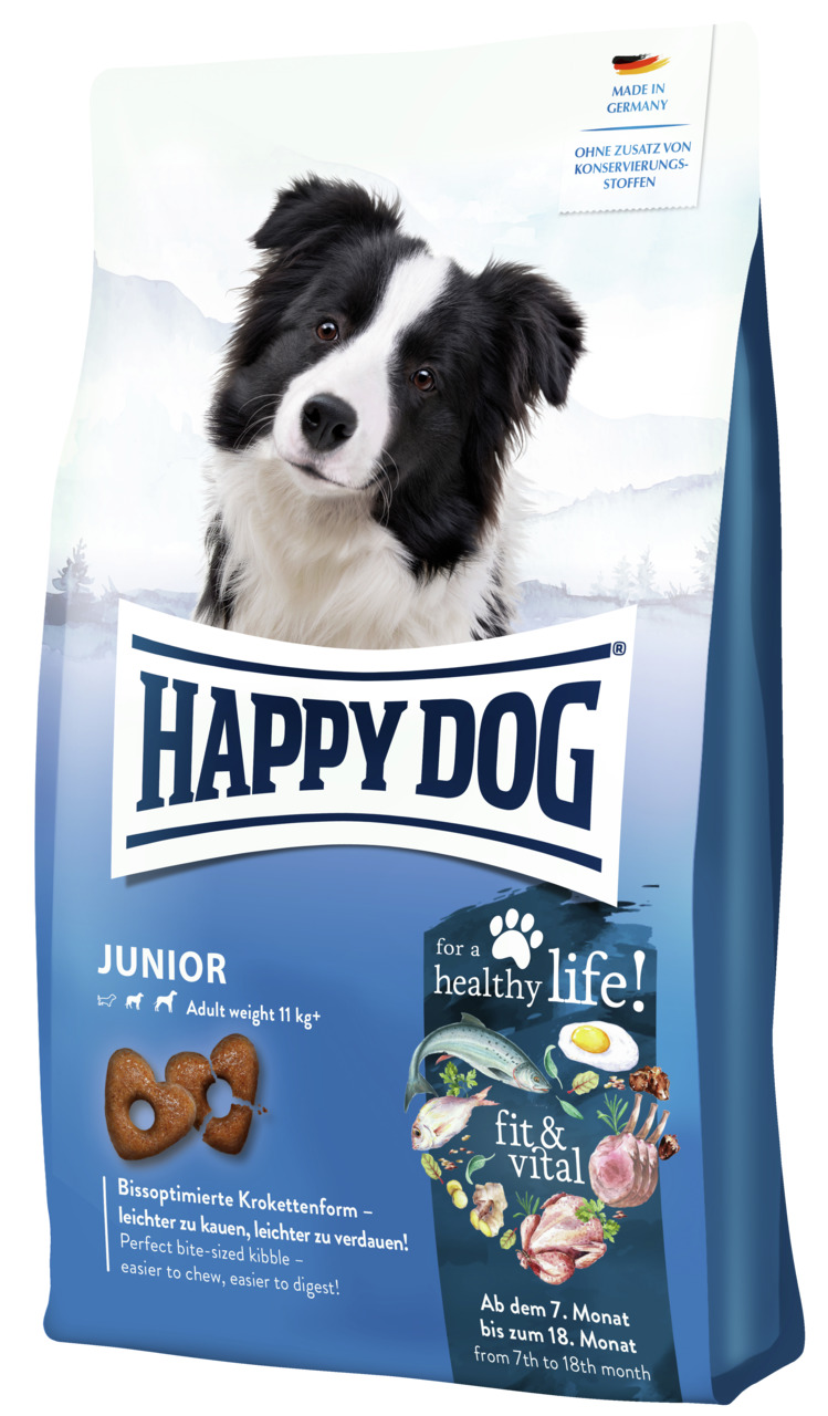 Happy Dog fit & vital Junior Hunde Trockenfutter 4 kg