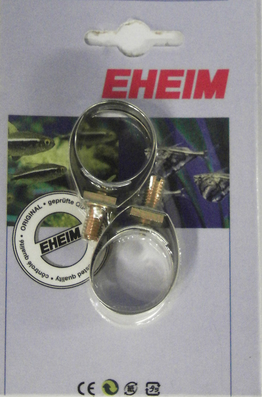 EHEIM Schlauchklemmen, 2 Stk., Metall, Schraubmechanismus, für Aquarienbesitzer, sichere Schlauchbefestigung, geprüfte Qualität.
