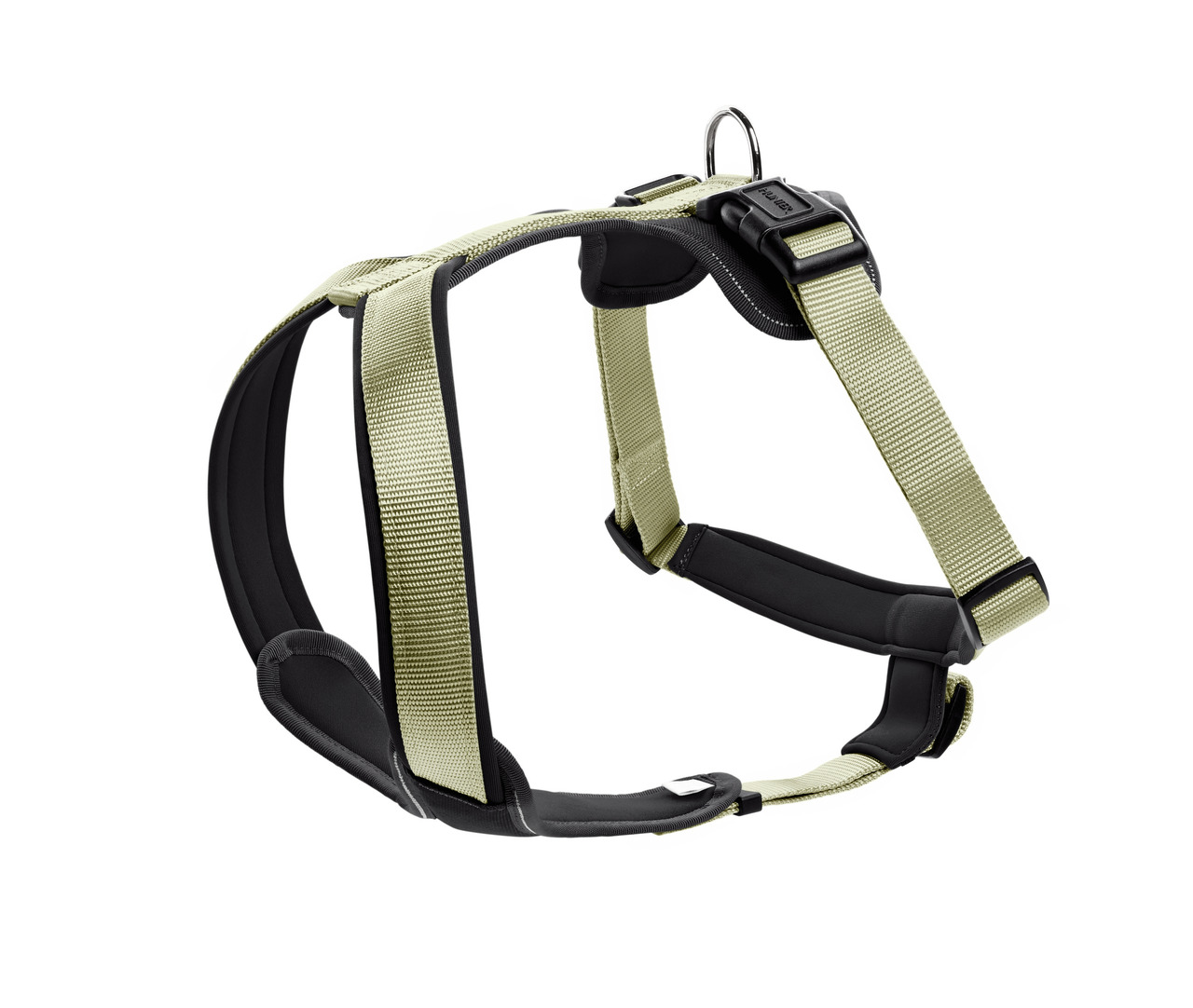 HUNTER Geschirr "Divo" für Hunde, Olivgrün, ergonomisch, gepolstert, reflektierend, für alle Größen, optimaler Tragekomfort.
