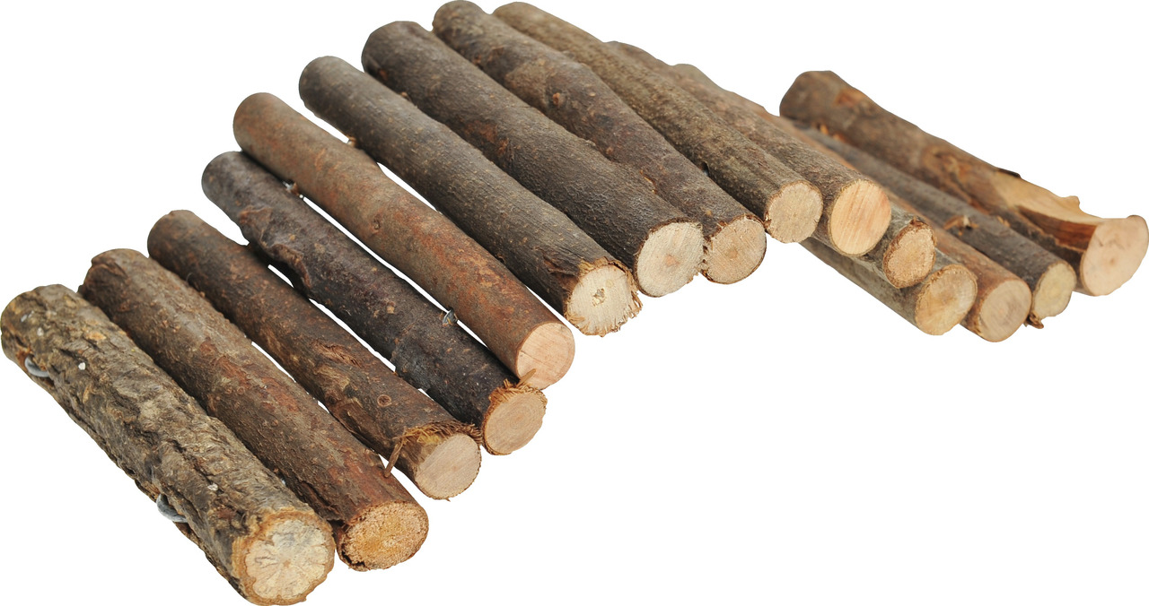 AniOne Holzbrücke für Kleintiere, naturbelassene Holzstäbe, flexibel, ideal für Nager (Hamster, Meerschweinchen, Kaninchen).