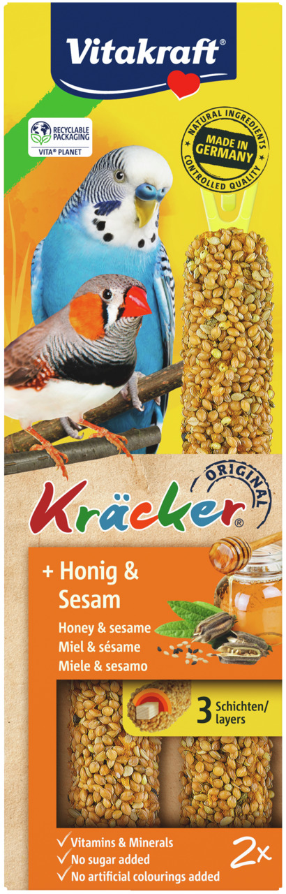 Vitakraft Kräcker® Honig/Sesam Sittiche 2 Stück