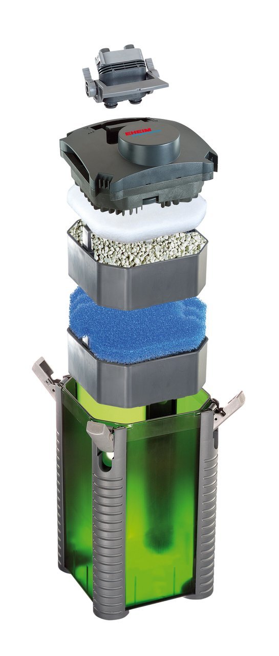 EHEIM professionel 4+ Außenfilter, für Aquarienbesitzer, effiziente Wasserreinigung, hochwertig, Vorfilter, Filtermedien, Schwämme.