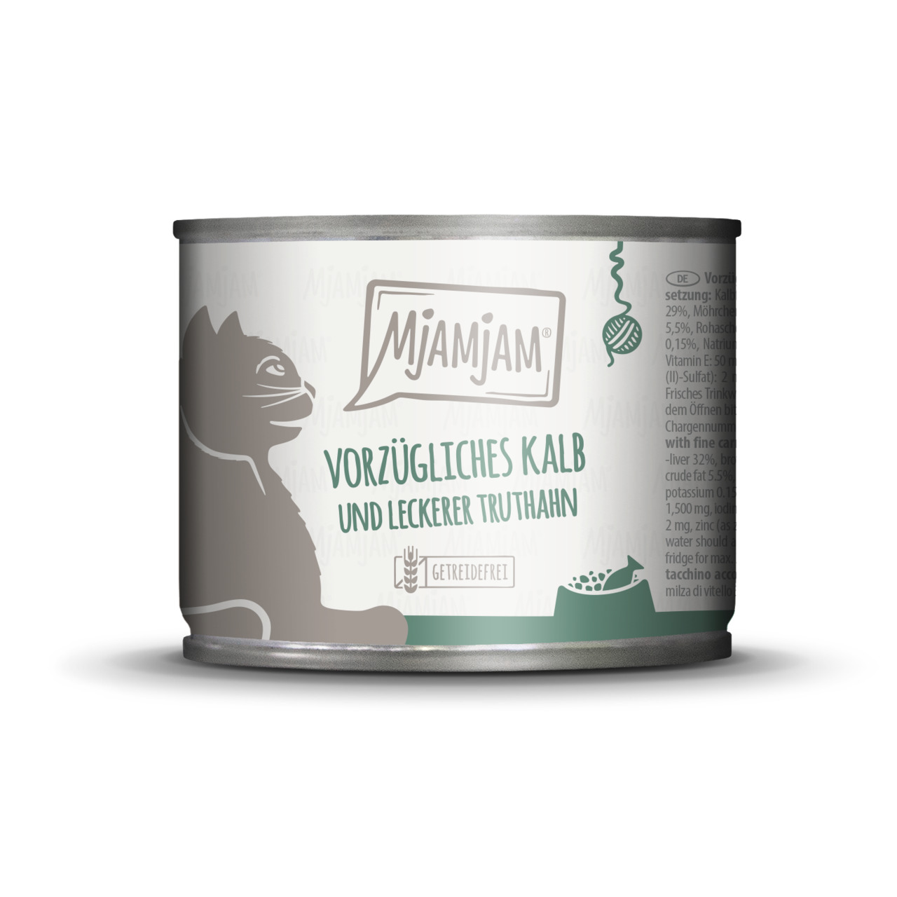 MJAMJAM „Vorzügliches Kalb & Truthahn“ für Katzen, getreidefrei, Kalb & Truthahn, 400 g.