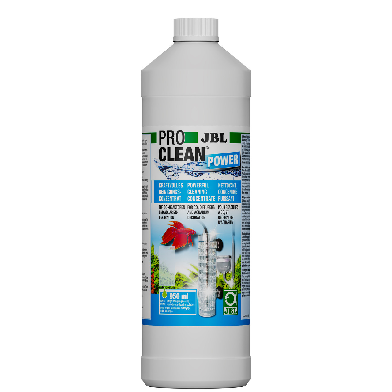 JBL ProClean Power, Reinigungskonzentrat f. CO2-Reaktoren & Deko, 950 ml, f. Aquarienbesitzer, effektive Reinigung.