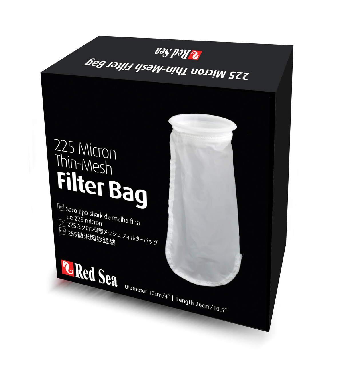 Red Sea 225 Micron Thin-Mesh Filter Bag, für Aquarien, feinmaschig (225 Mikron), Ø 10 cm, L 26 cm.