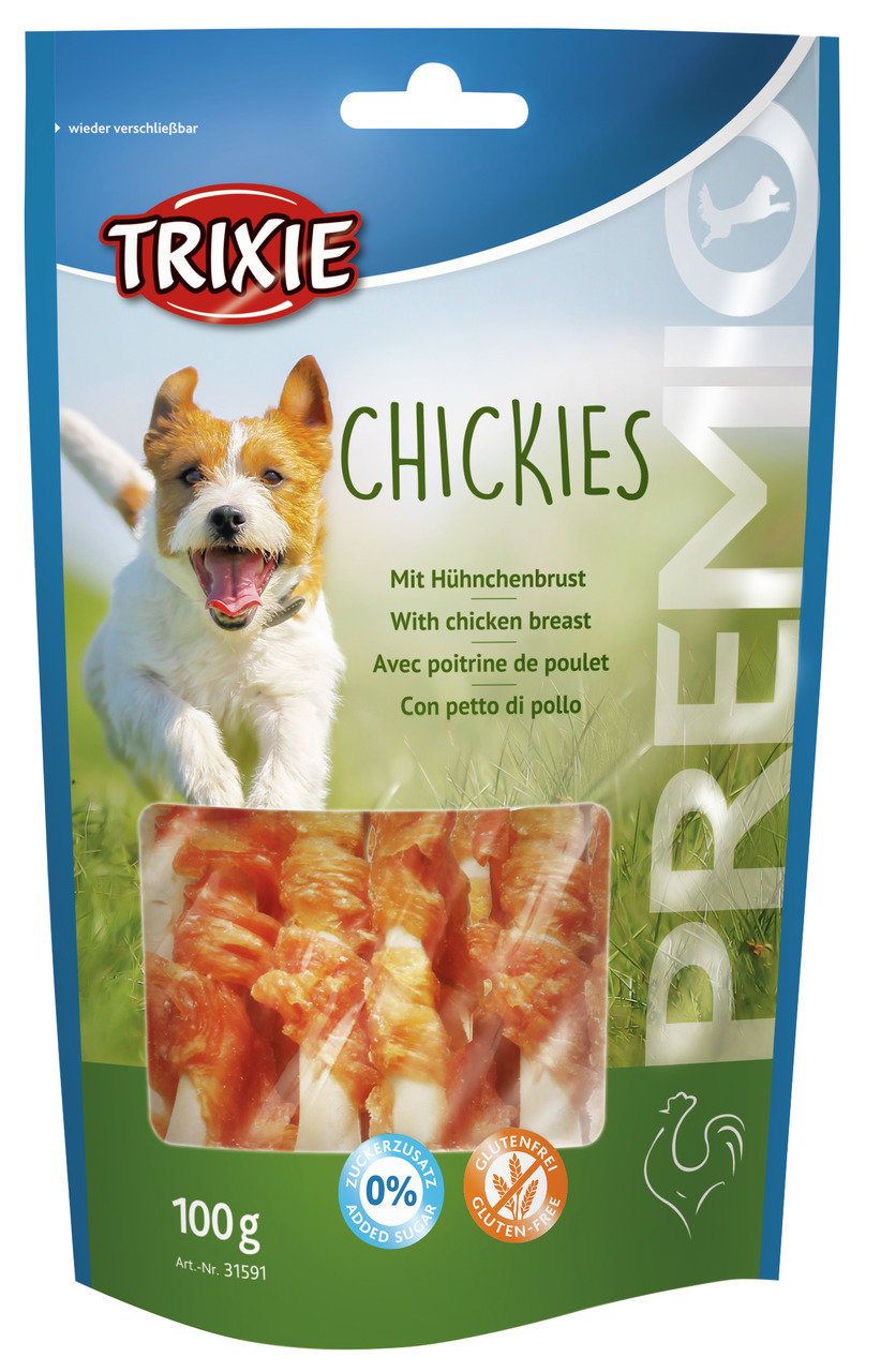 Sparpaket 2 x 100 g Trixie Premio Chickies mit Hühnchenbrust Hunde Snack