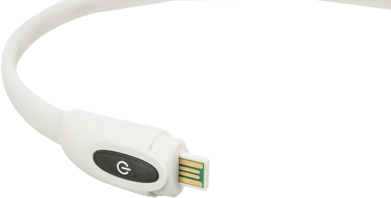TRIXIE USB-Leuchthalsband für Hunde, Weiß, flexibel, wiederaufladbar, USB-Anschluss, Sichtbarkeit+Sicherheit, anpassbar.