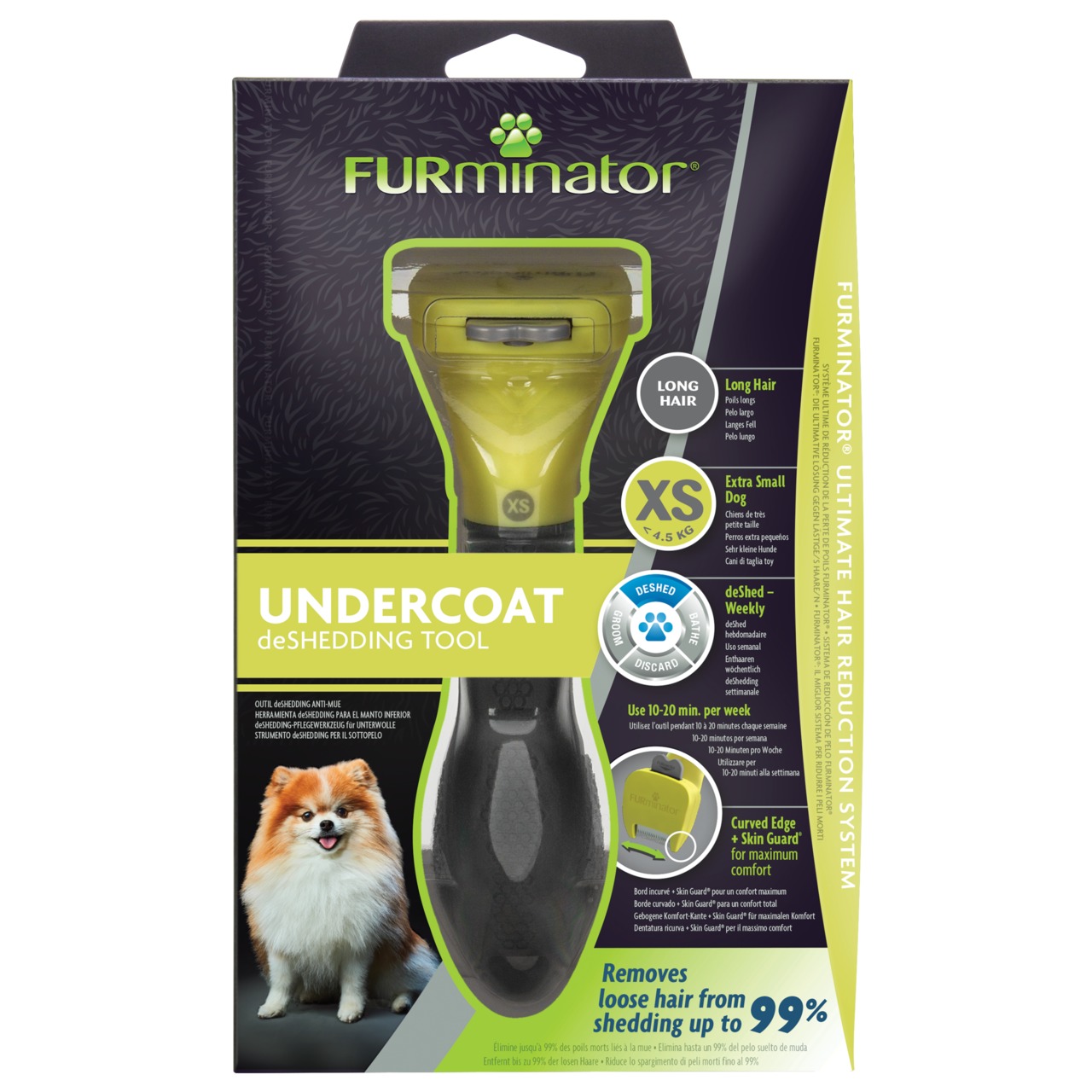 Furminator deShedding Tool Dog Langhaar XS