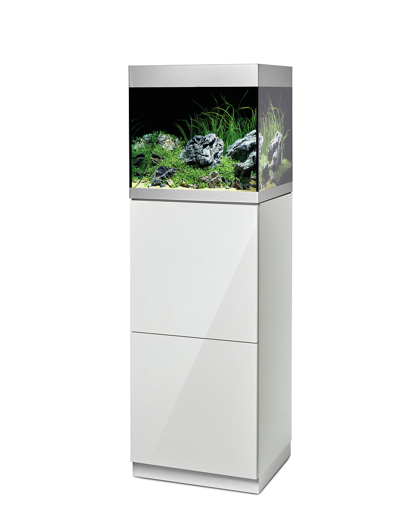 Oase HighLine optiwhite 125 weiß Aquarium mit Unterschrank