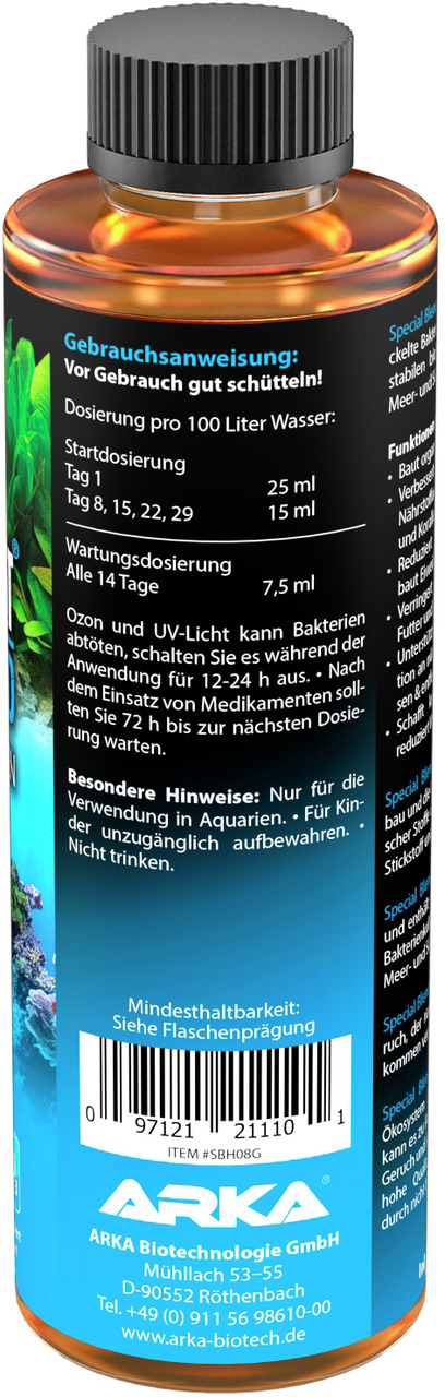 ARKA MICROBE-LIFT Wasserpflege f. Aquarien, Dosieranweisungen f. Start-/Wartung, 473 ml, ideal f. Aquarienbesitzer.