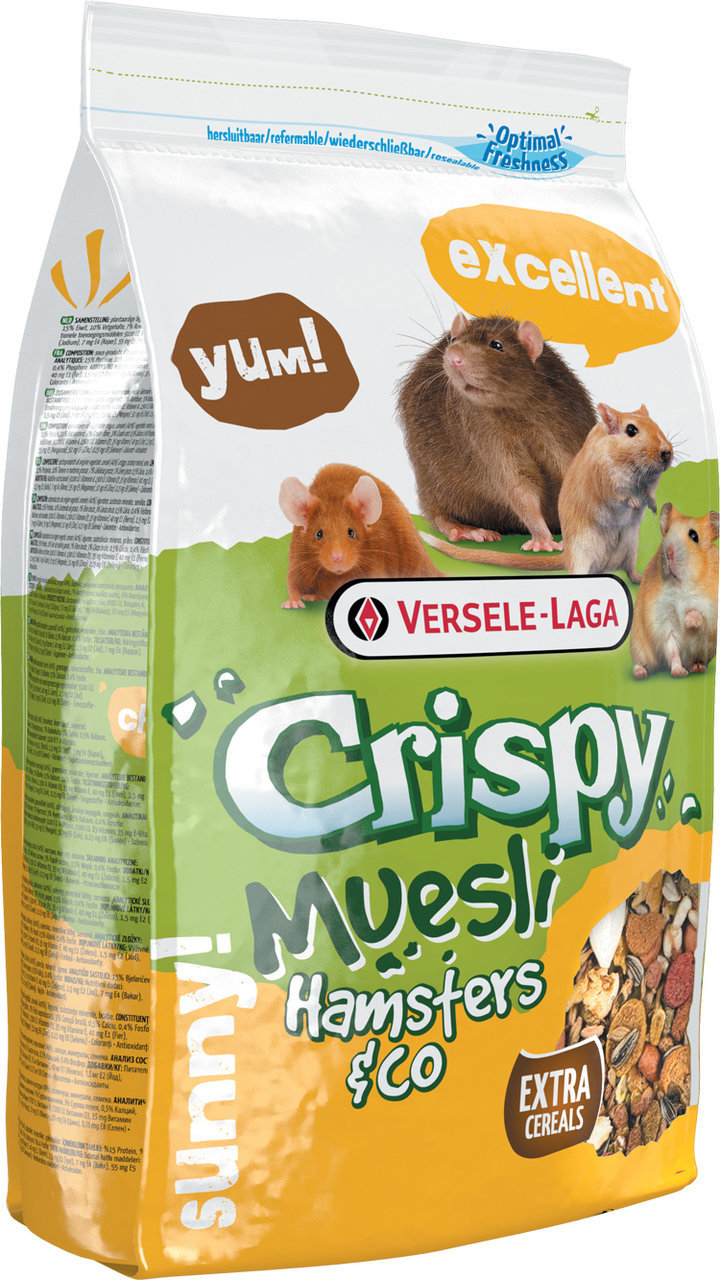 Sparpaket 2 x 1 kg Versele-Laga Crispy Muesli Hamsters & Co Hauptfutter