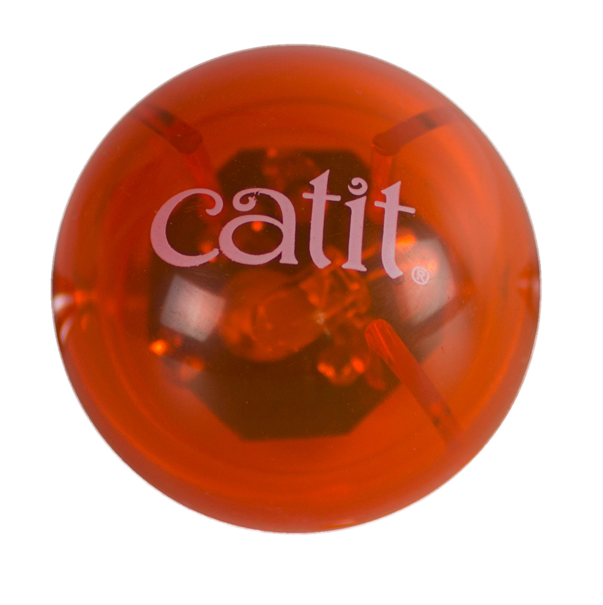 Catit Spielball für Katzen, rot, Kunststoff, mit Mechanik für interaktives Spiel. Fördert Bewegung & Spieltrieb.
