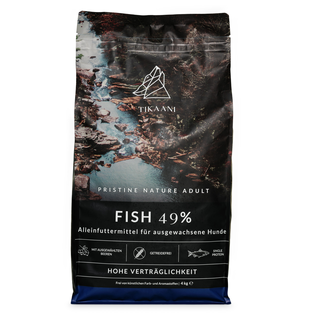 Tikaani Adult Fish 49 % Hunde Trockenfutter 4 kg