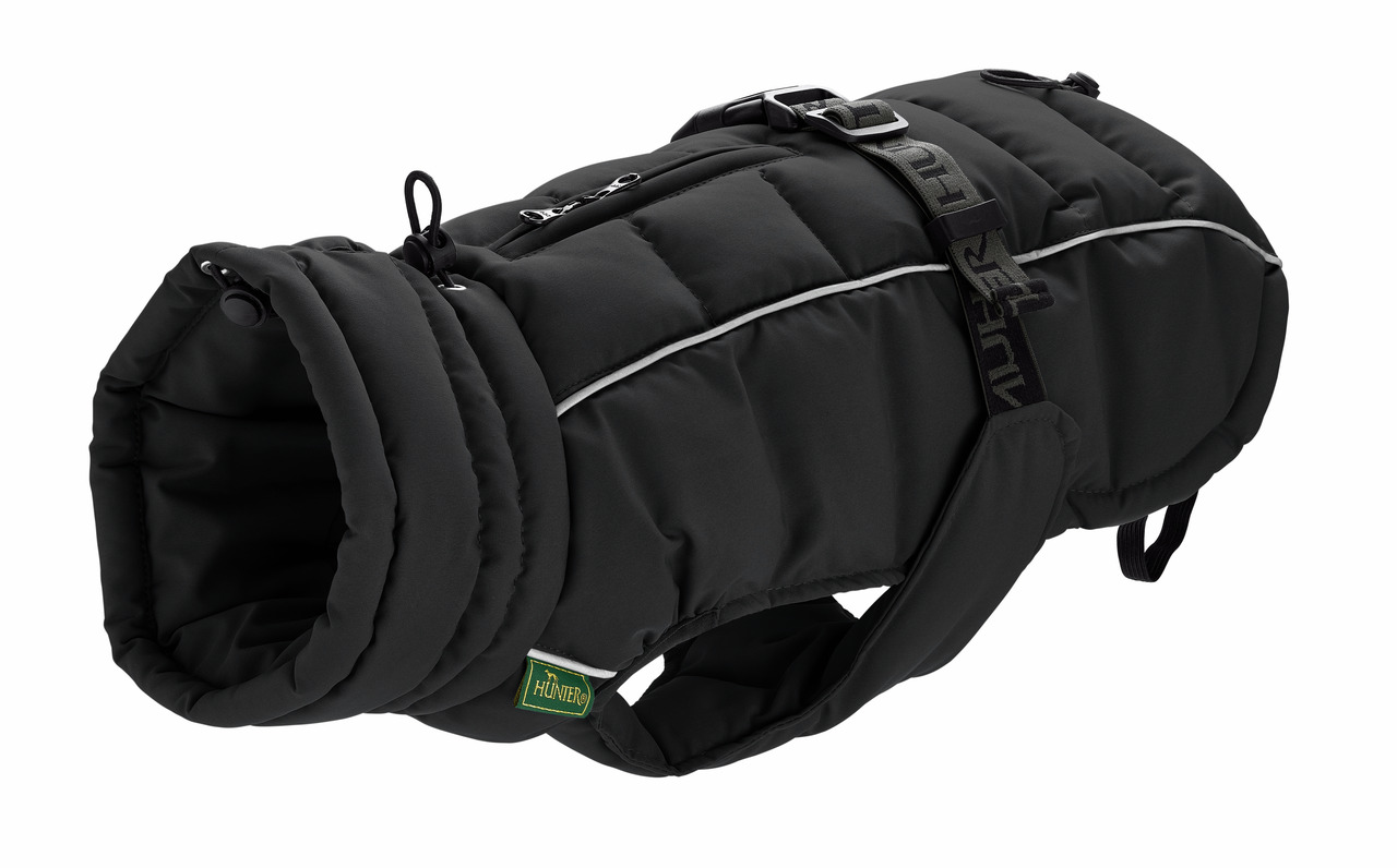 HUNTER Hundemantel Uppsala Cozy, für alle Hunde, Schutz vor Kälte/Nässe, gepolstert, reflektierend, verstellbar, ideal Herbst/Winter.