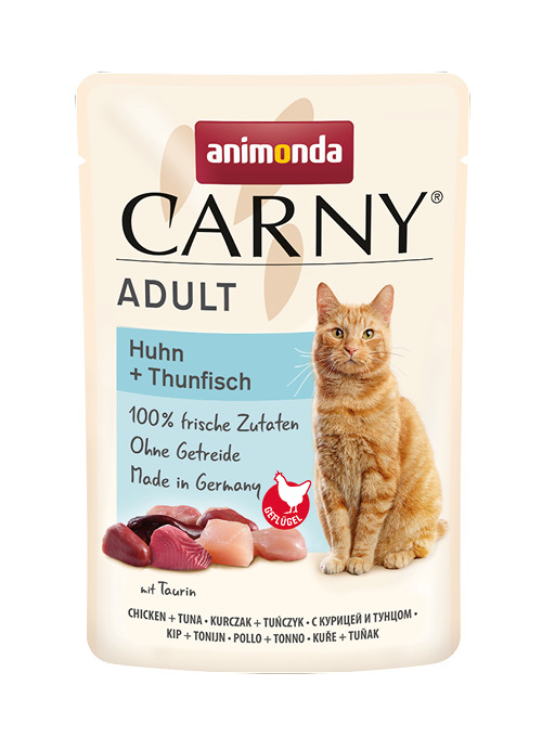 Sparpaket 24 x 85 g Animonda Carny Adult Huhn + Thunfisch Katzen Nassfutter