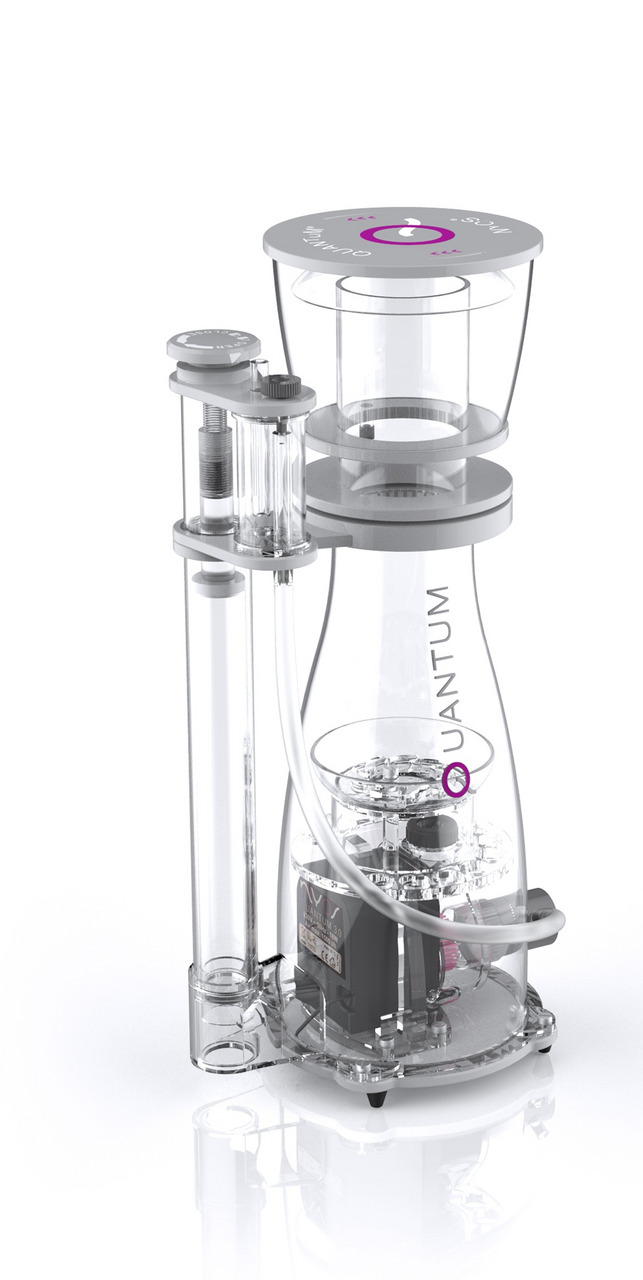 Nyos Quantum 120 Abschäumer, für Meerwasseraquarien bis 500L, effizient, transparent, platzsparend, hochwertige Abschäumleistung.