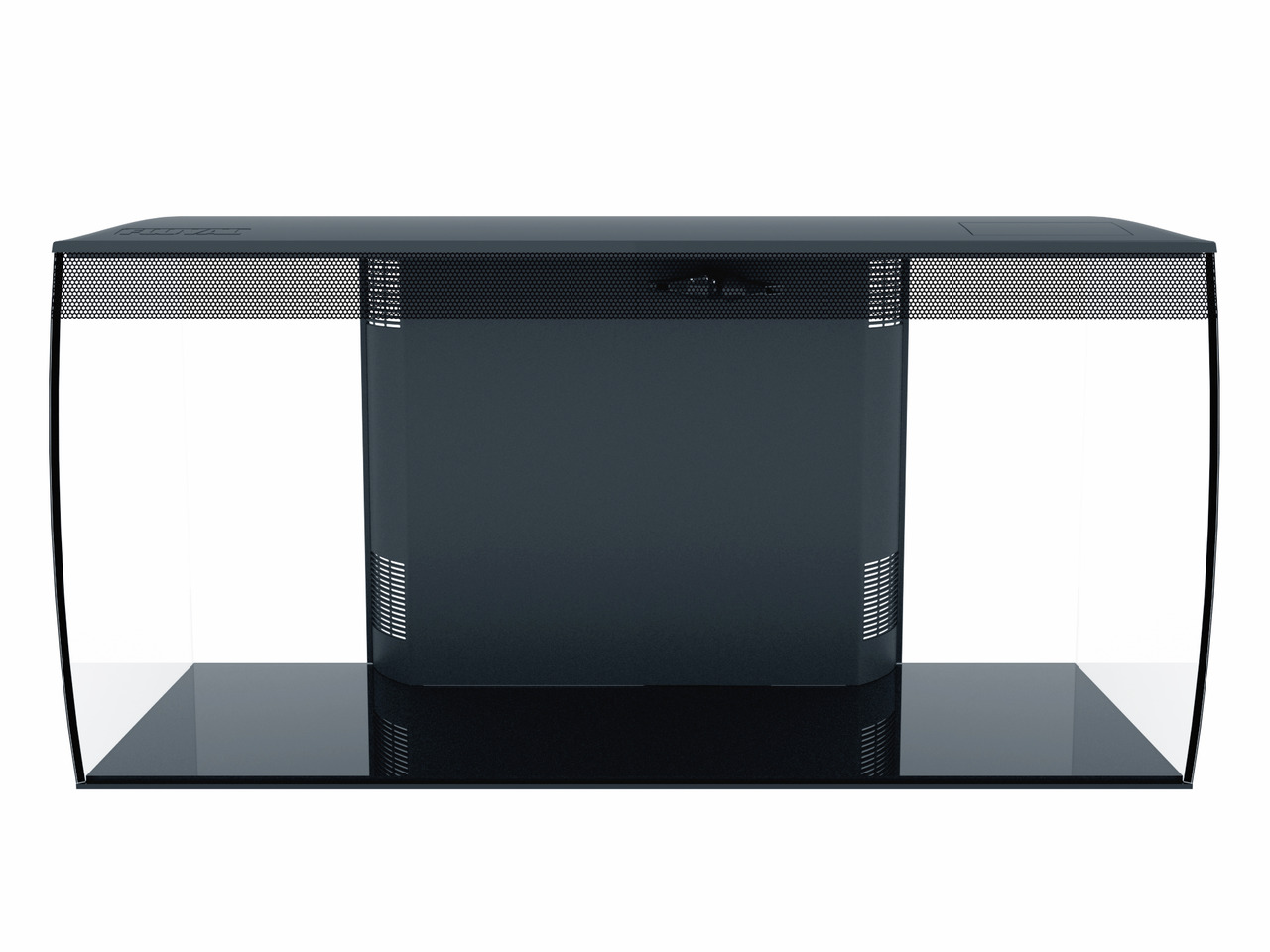 Fluval Flex Aquarium, 57L, für Aquaristik-Enthusiasten, modernes Design, schwarz, mit LED-Beleuchtung & integriertem Filtersystem.