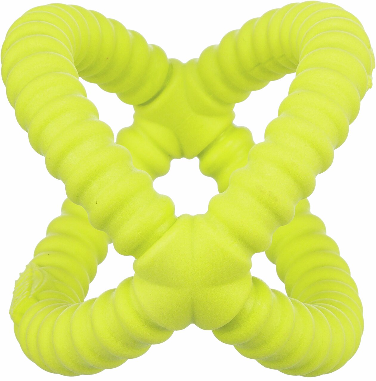 TRIXIE Hundespielzeug, Zielgruppe: Hunde, Geschmacksneutral, robuster gelber Kauspaß zur Zahnpflege, Maße: ca. 11 cm.