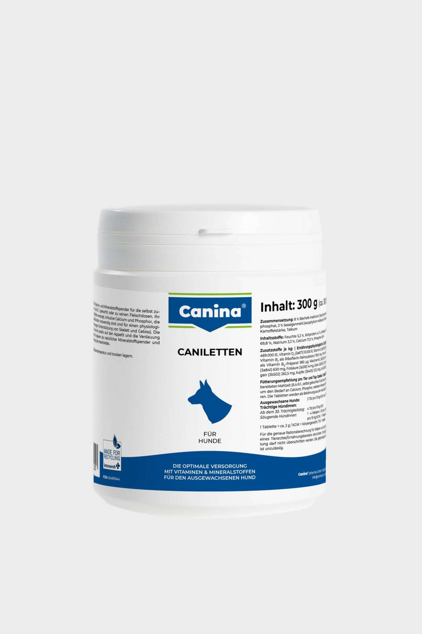 Canina Caniletten, 300 g, Nahrungsergänzung f. ausgewachsene Hunde, Vitamine & Mineralstoffe, optimale Versorgung.