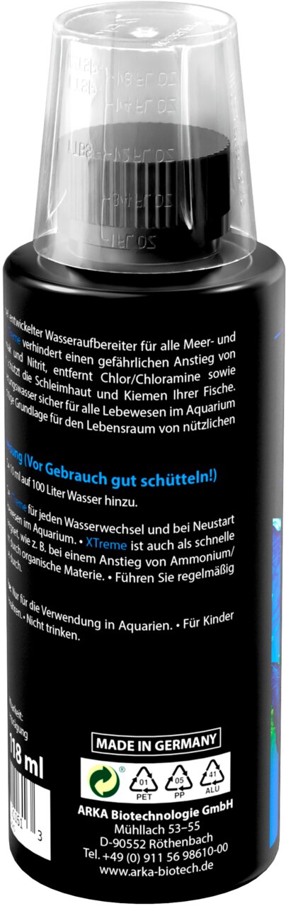 ARKA Microbe-Lift Xtreme Wasseraufbereiter für Meer- und Süßwasseraquarien, für Fische, entfernt Chlor-Chloramine, 118 ml
