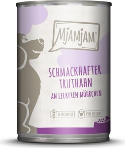 MJAMJAM Leckere Mahlzeit schmackhafter Truthahn an leckeren Möhrchen 400 g Dose