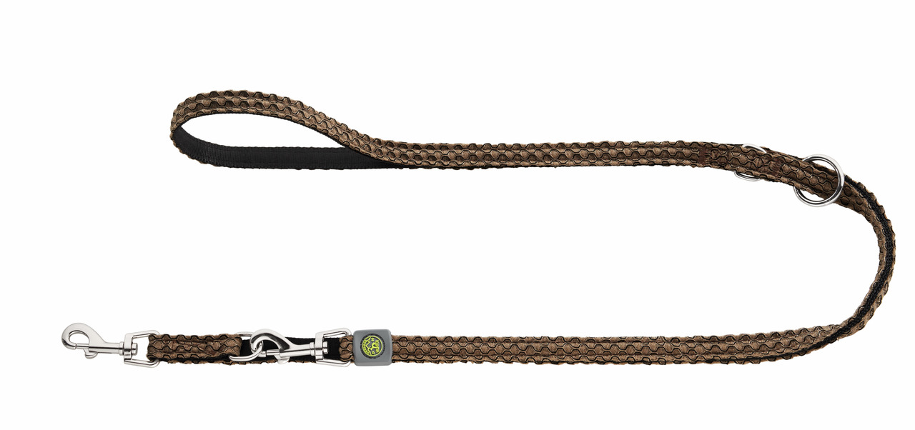 HUNTER Verstellbare Führleine Hilo 25/200 Mesh braun