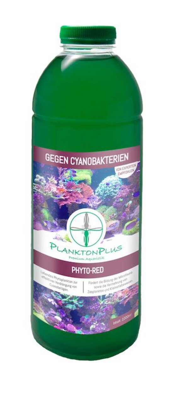 Plankton Plus Phyto-Red, 1000 ml, für Aquaristik, bekämpft Cyanobakterien, fördert Mikrofauna, „Von Experten empfohlen“.