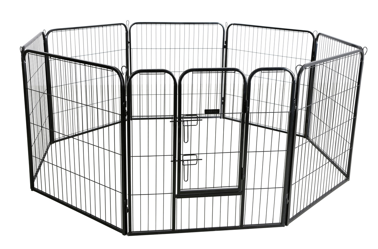 KERBL Hundegehege 8-teilig mit Türe 77 x 80 cm