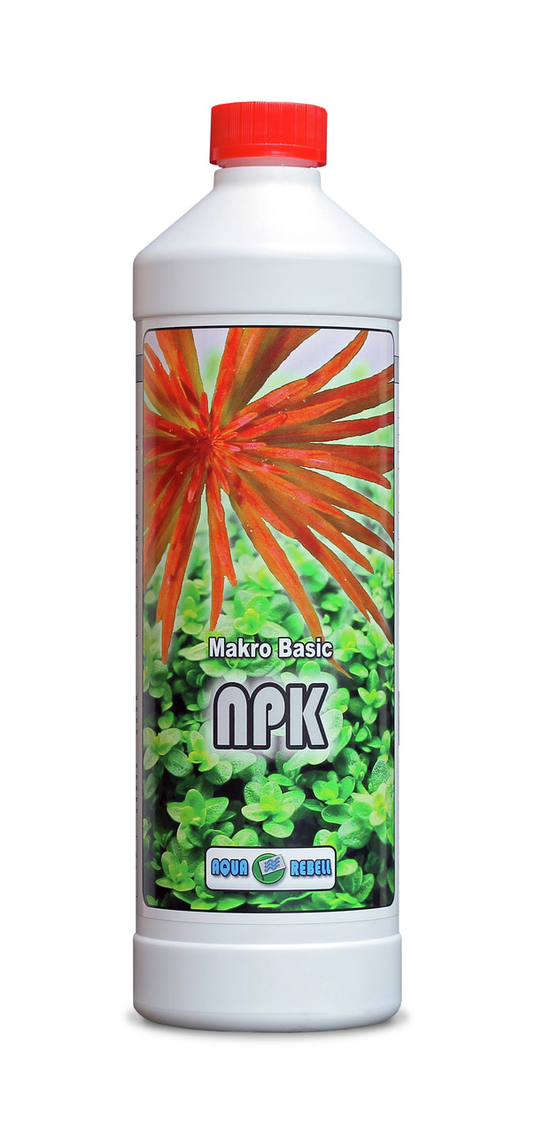 Aqua Rebell Makro Basic NPK, 500 ml, für Aquarienbesitzer, fördert Pflanzenwachstum, rote Wasserpflanze & grüne Bodendecker.
