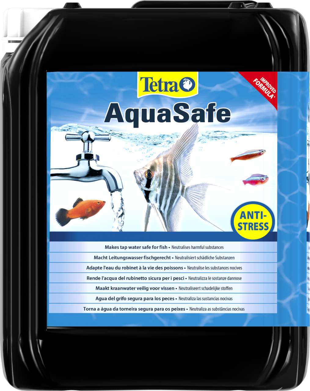 Tetra AquaSafe, Wasseraufbereitungsmittel für Aquarienfische, 5 L, neutralisiert Schadstoffe, reduziert Stress, für Aquarienbesitzer.