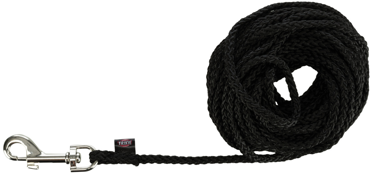 TRIXIE Schleppleine, Nylon, Metallkarabiner, für Hunde aller Größen, Training/Freilauf, robust, 12m, strapazierfähig, sicher.