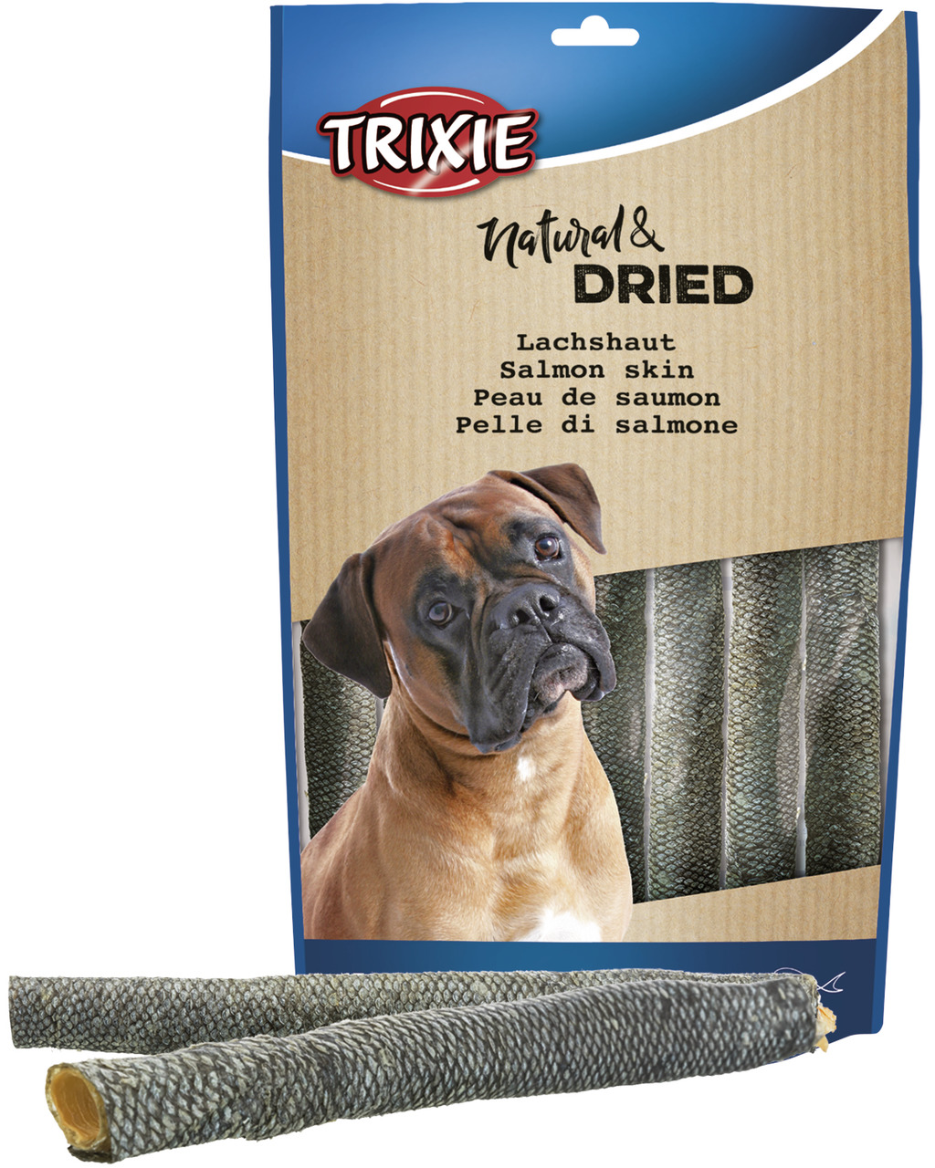 Trixie Natural & Dried Lachshaut Hunde Snack 150 g