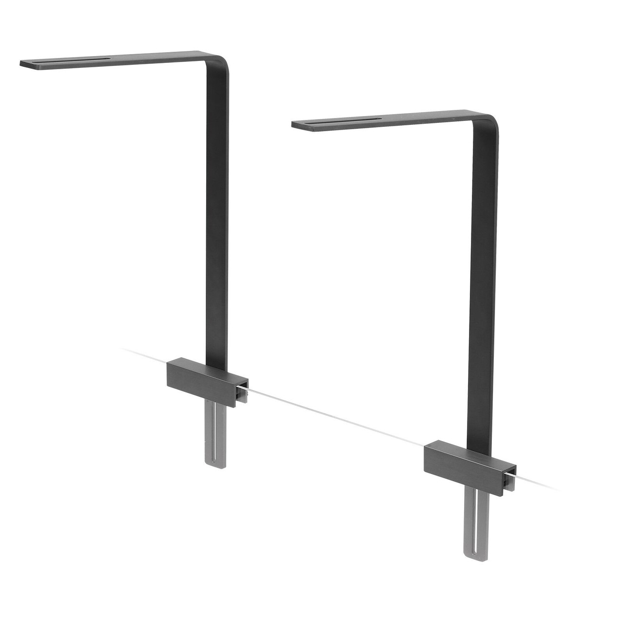 Chihiros Halterungen für Aquarienlampen, höhenverstellbar, robustes Metall, ideal für Aquaristik, 2 Stk., schwarz, minimalistisch.