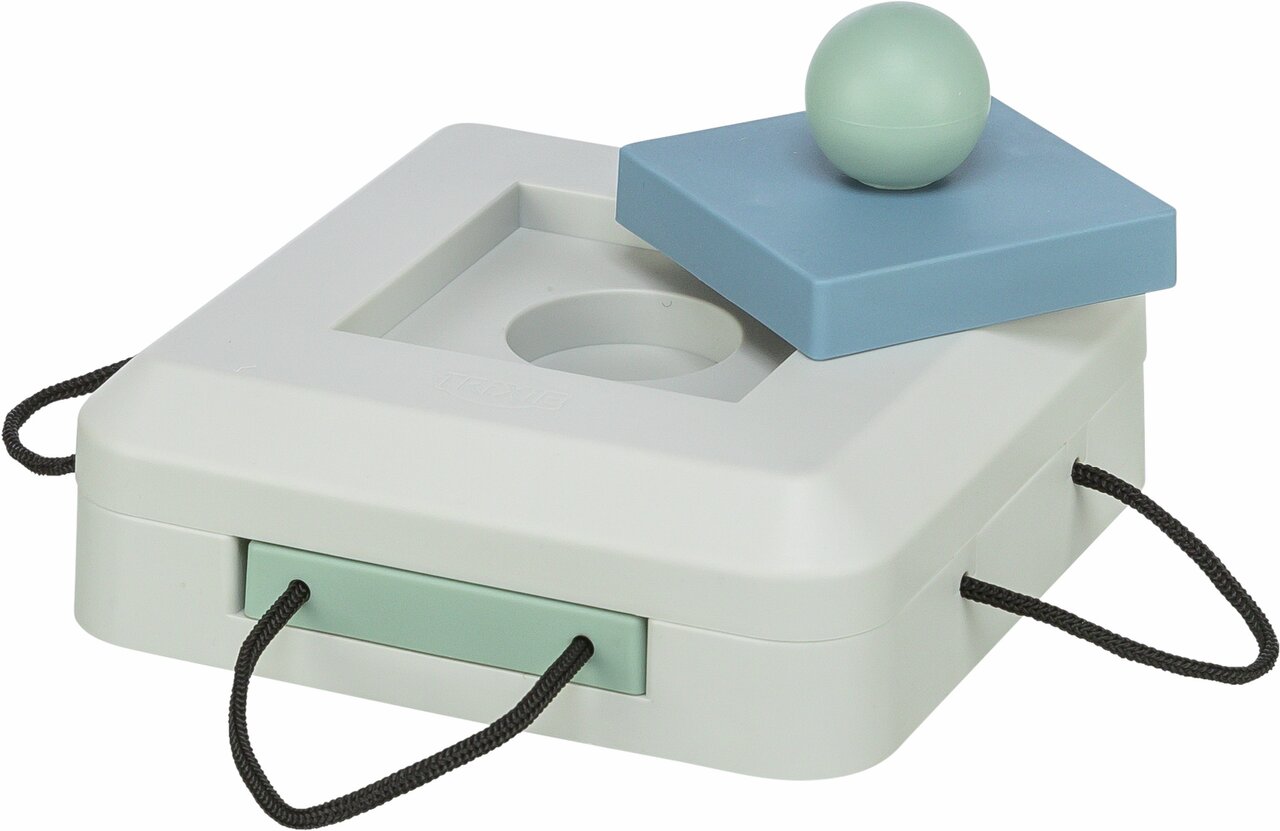 TRIXIE Dog Activity Flip Board, Intelligenzspielzeug für Hunde, mit verschiedenen Aufgaben, Kunststoff, ca. 23 × 23 cm.