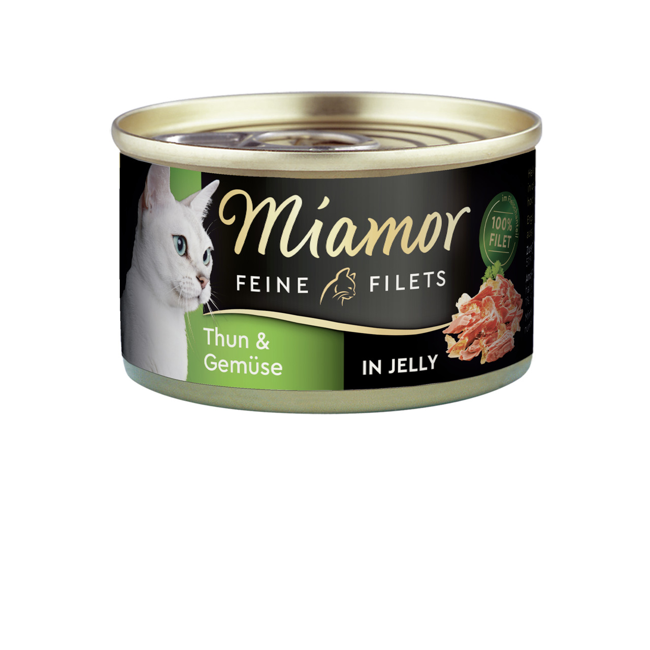 Sparpaket 24 x 100 g Miamor Feine Filets Thun & Gemüse in Jelly Katzen Nassfutter