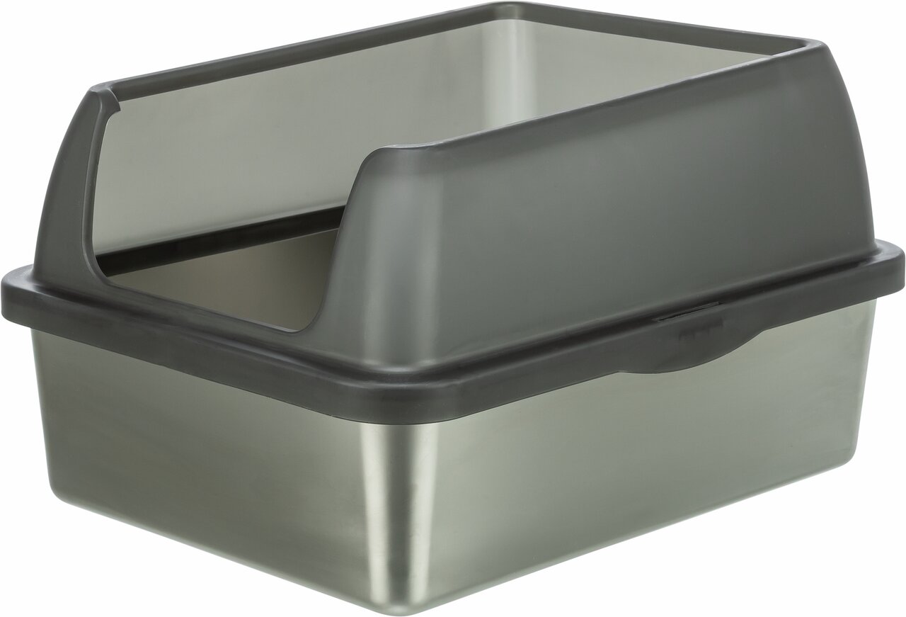 Katzentoilette TRIXIE Berto Top für Katzen, mit hohem Rand und Abdeckung, grau, für saubere und hygienische Nutzung.