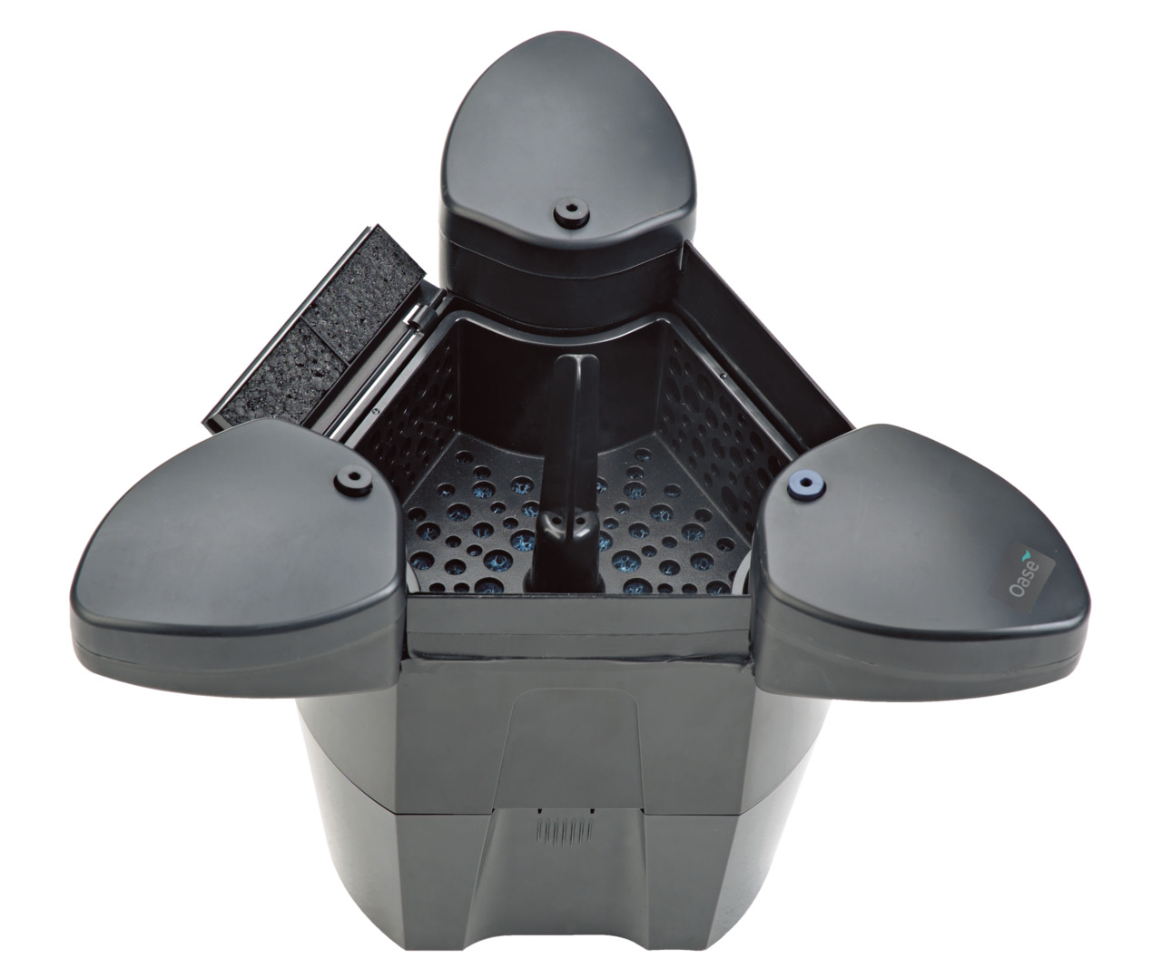 Oase BioSmart 16000 Durchlauffilter, für Teichbesitzer, klares Wasser, mech.+bio. Reinigung, robust, schwarz, Filterkammern.