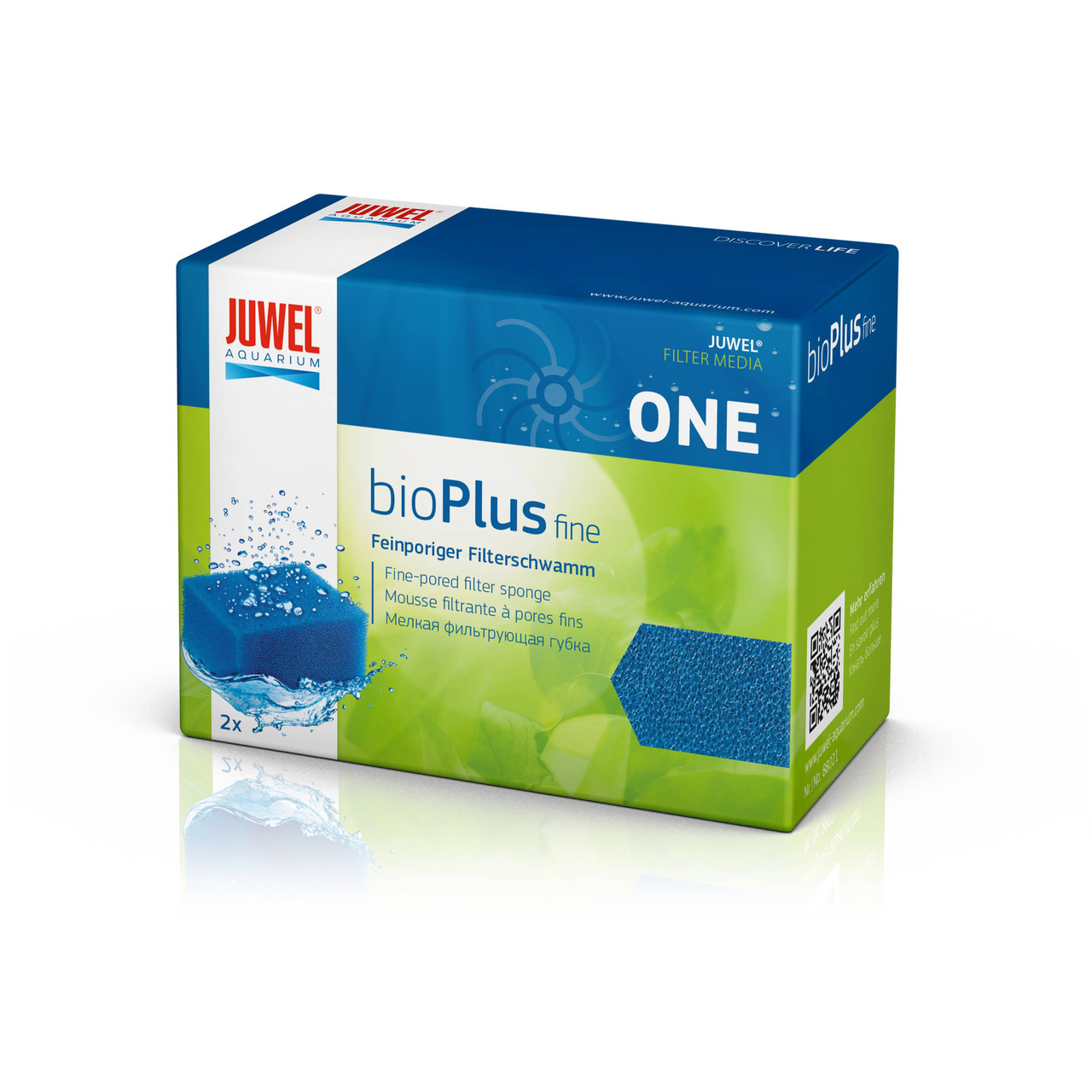 JUWEL bioPlus fine Filterschwamm, feinporig, für Aquarienbesitzer, effektive Filterung, 2 Stk.