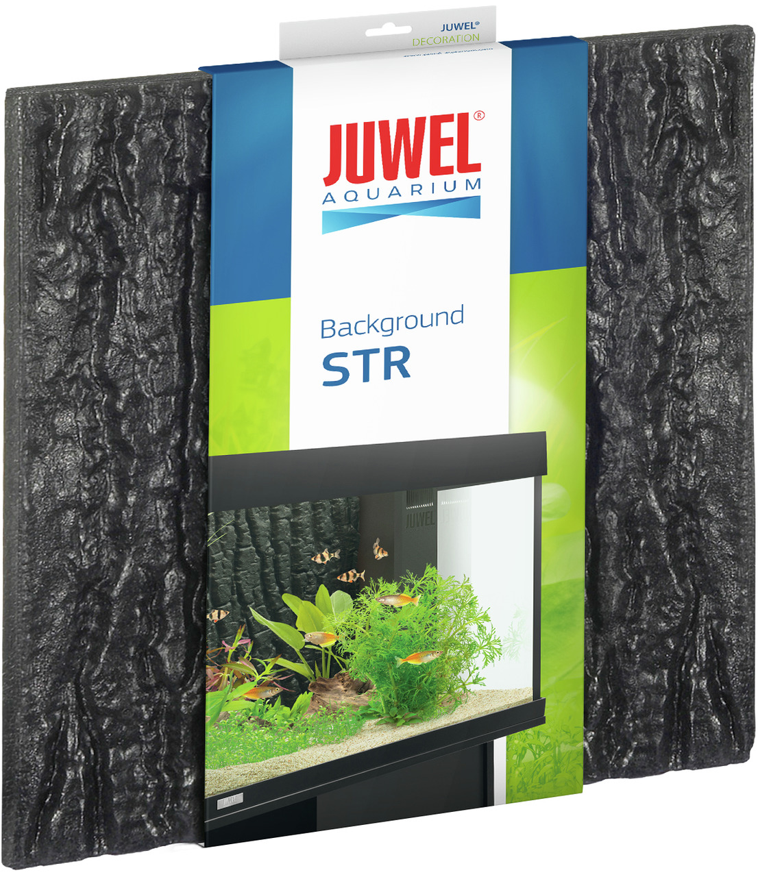 JUWEL Aquarium Rückwand "Background STR", für Aquarienbesitzer, Baumrindenoptik, dunkle Farben, realistische Tiefenwirkung.
